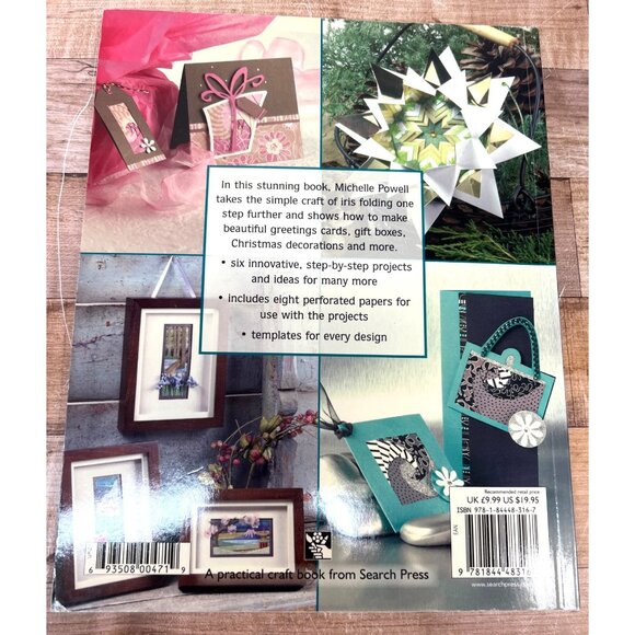 Iris Folding Craft Book By Michelle Powell With Perforated Papers - Picture 3 of 7
